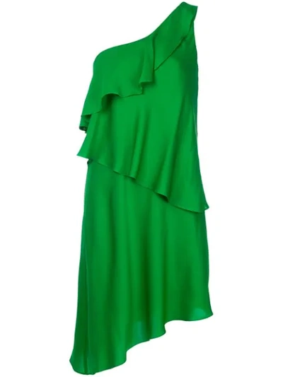 Milly Layered One Shoulder Dress - Green