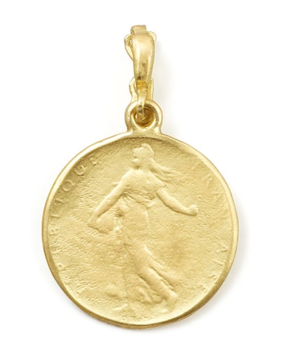 Dominique Cohen 18k Yellow Gold Goddess Coin Classic Enhancer