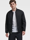 Donna Karan Nylon Bomber Jacket In Black