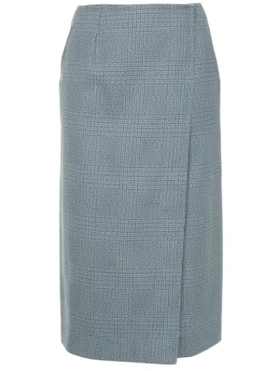 Calvin Klein 205w39nyc Plaid Skirt In Grey