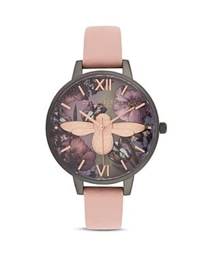 Olivia Burton Twilight Lilac Mother-of-pearl Watch, 34 Mm In Dust Pink/lil Floral/gunmetal