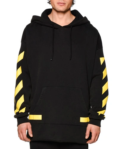 Off-white Pullover Hoodie W/arrows, Black/yellow In Black Yellow | ModeSens