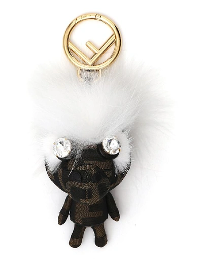 Fendi Space Monkey Charm In Brown