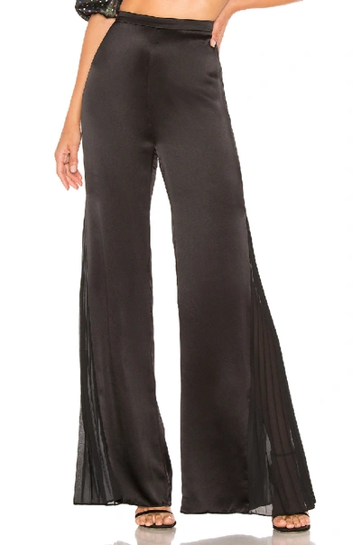 Amur Donna Silk Pants In Black