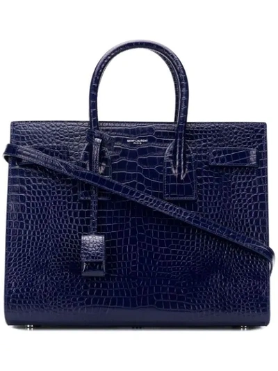 Saint Laurent Sac Du Jour Tote Bag - Blue In Blue