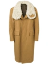 Tom Ford Shearling Collar Coat - Brown