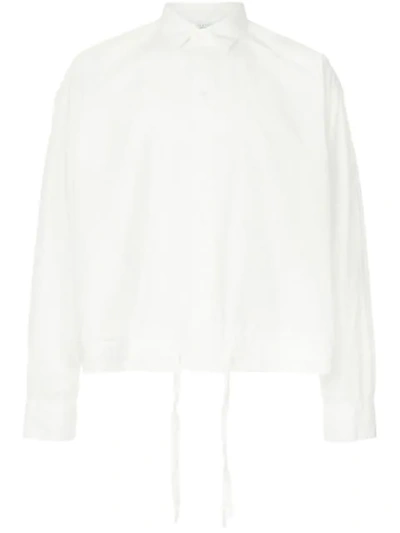Unused Drawstring Hem Shirt - 白色 In White
