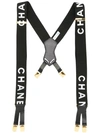 Pre-owned Chanel Vintage  Cc Suspenders - Black