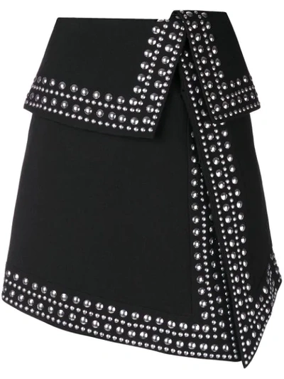 Amuse Embellished Structured Skirt - Black