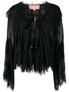 Amuse Lace Paneled Blouse In Black