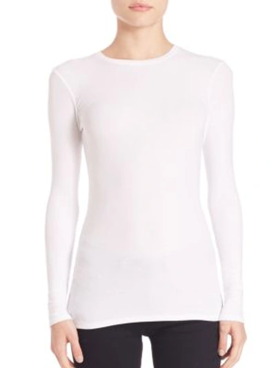 Atm Anthony Thomas Melillo Ribbed Stretch-tencel Modal Jersey T-shirt In White