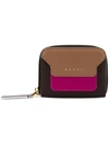 Marni Trunk Tri-colour Saffiano-leather Coin Purse In Multi