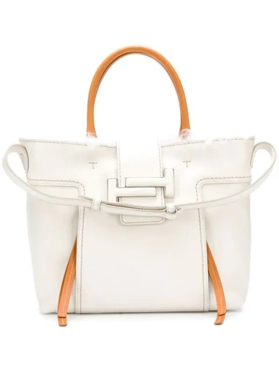 Tod's Dot Media Shopper Tote In White