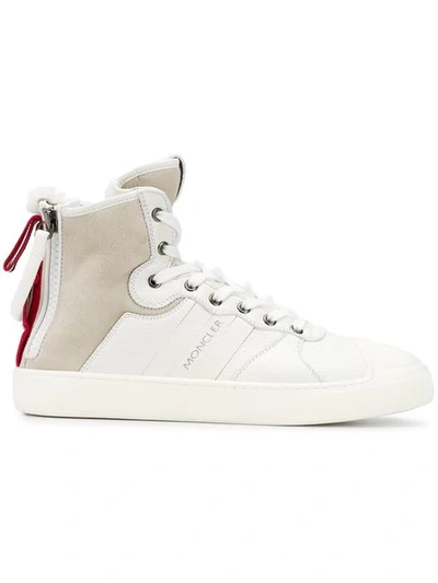 Moncler Ankle Lace-up Sneakers In White