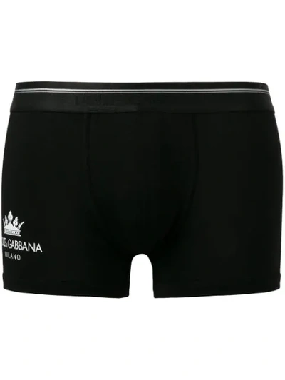 Dolce & Gabbana Logo Boxers In Black