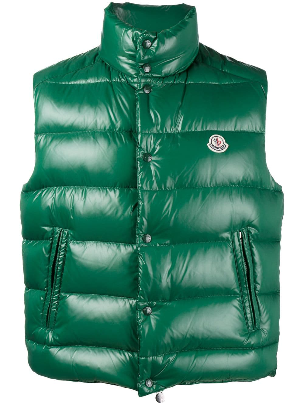 Moncler Tib Padded Gilet In Green | ModeSens