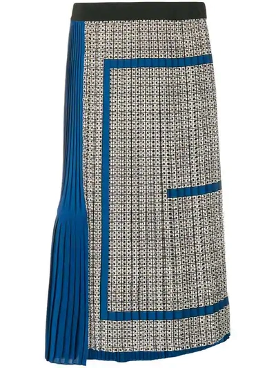 Givenchy Micro Pleated Midi Skirt - Blue