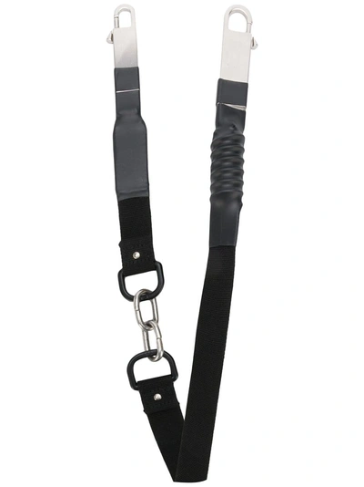 Rick Owens Buckled Strap Key Chain In Black