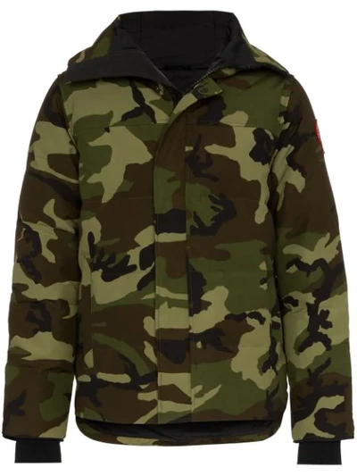 Canada Goose Camouflage-print Padded Coat - Green In Green
