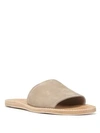 Vince Torrell Suede Slides In Straw