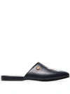Gucci Leather Loafer With Ny Yankees™ Patch In Black