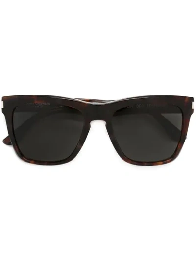 Saint Laurent 'sl 137 Devon 002' Sunglasses In Brown
