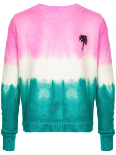 The Elder Statesman Dyed Palm Tree Jumper In Multicolour