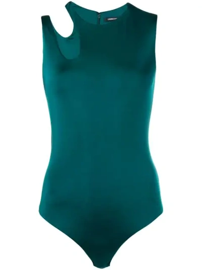 Cushnie Asymmetric Cut-out Bodysuit - Green