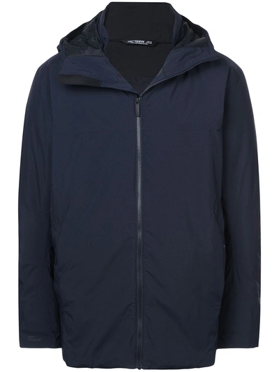 Arc'teryx Hooded Zipped Jacket In Blue