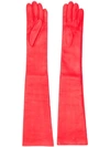 N°21 Long Gloves In Red