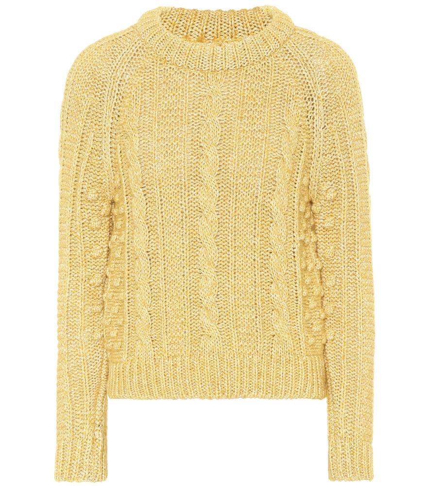 Alexa Chung Cotton And Wool-blend Sweater In Yellow | ModeSens