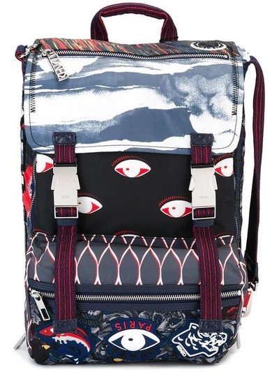 Kenzo Multicolor Icons Backpack In Multicolour