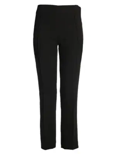 Fendi Cropped Slim Wool-crop Trousers In Black