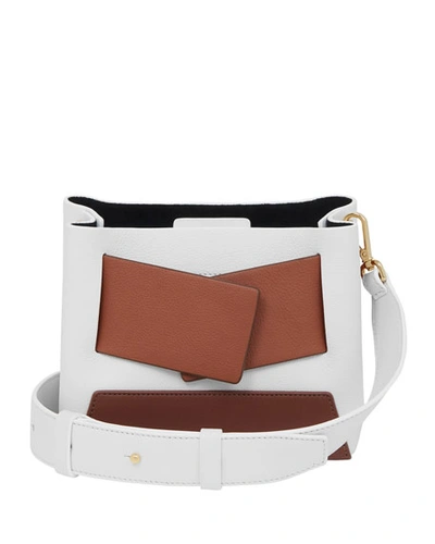 Yuzefi Dinky Two-tone Shoulder Bag In White/brown