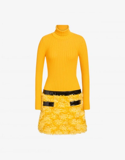 Moschino Short Dress In Cotton And Mohair