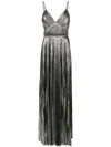 Marchesa Notte Abendkleid Im Metallic-look In Silver