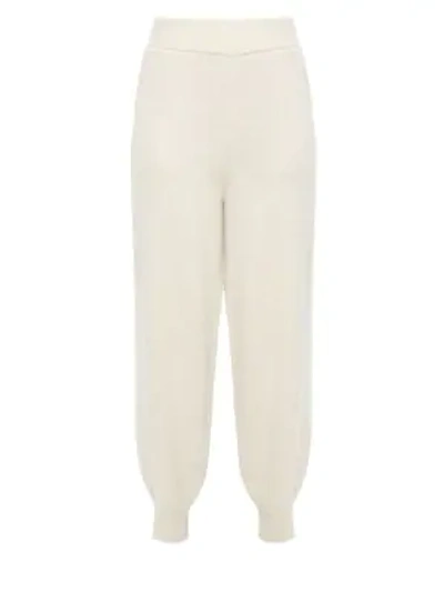 Theory Wool & Cashmere Jogger Pants In Cream