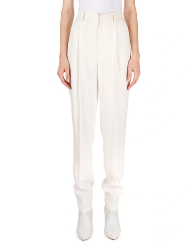 Isabel Marant Poyd High-waist Stovepipe Trousers In White