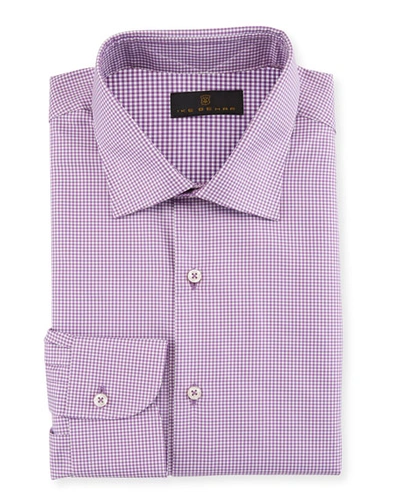 Ike Behar Men's Micro-check Dress Shirt In Purple
