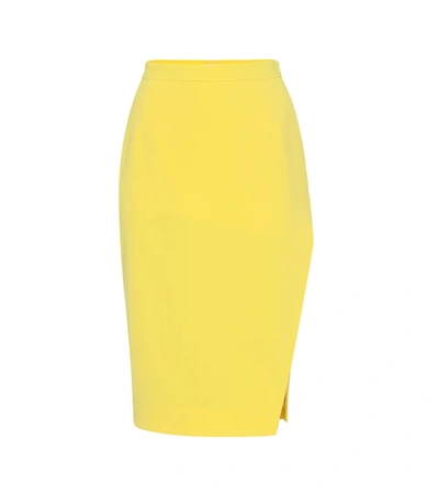 Altuzarra Pencil Crepe Knee-length Skirt In Yellow