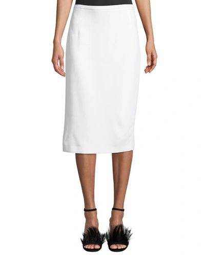 Michael Kors Crepe Sable Pencil Skirt In White