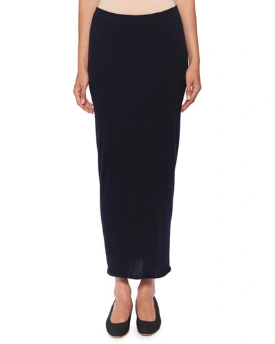 The Row Veica Cashmere Maxi Skirt In Navy