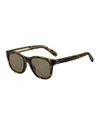 Givenchy Men's Square Acetate Sunglasses In Dark Havana