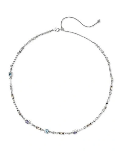 Kendra Scott Rhett Collar Necklace In Lilac Mix/ Silver