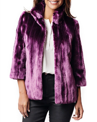 Fabulous Furs Ultraviolet Faux Fur Evening Coat In Purple