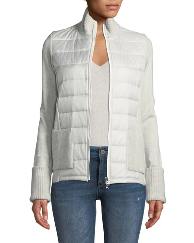 Bogner Roxa Hybrid Wool & Quilted Jacket In Denim Blue