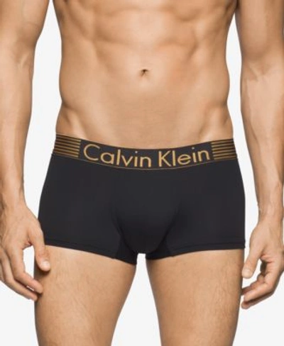 Calvin Klein Iron Strength Holiday Low Rise Trunks In Black W/ Gold |  ModeSens