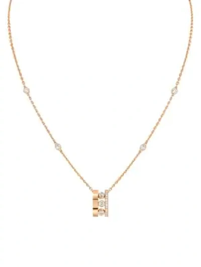 Messika Women's Move Romane 18k Rose Gold & Diamond Mini Pendant Necklace