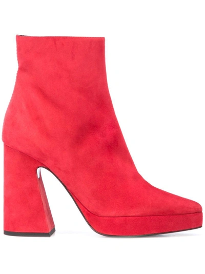 Proenza Schouler Platform Ankle Boots In Red