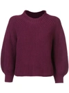Apiece Apart Chunky Knit Sweater In Red
